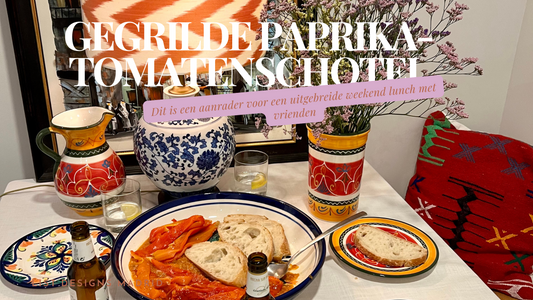 Gegrilde paprika-tomatenschotel