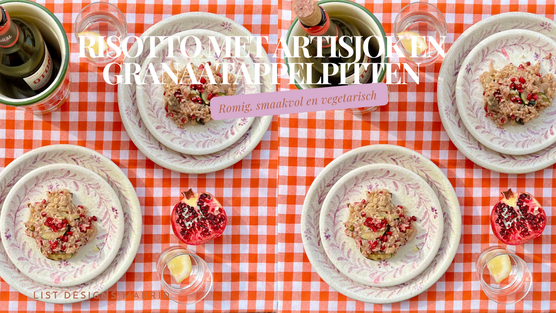 Risotto met artisjok en granaatappelpitten