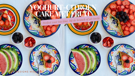 Yoghurt-citroencake met fruit