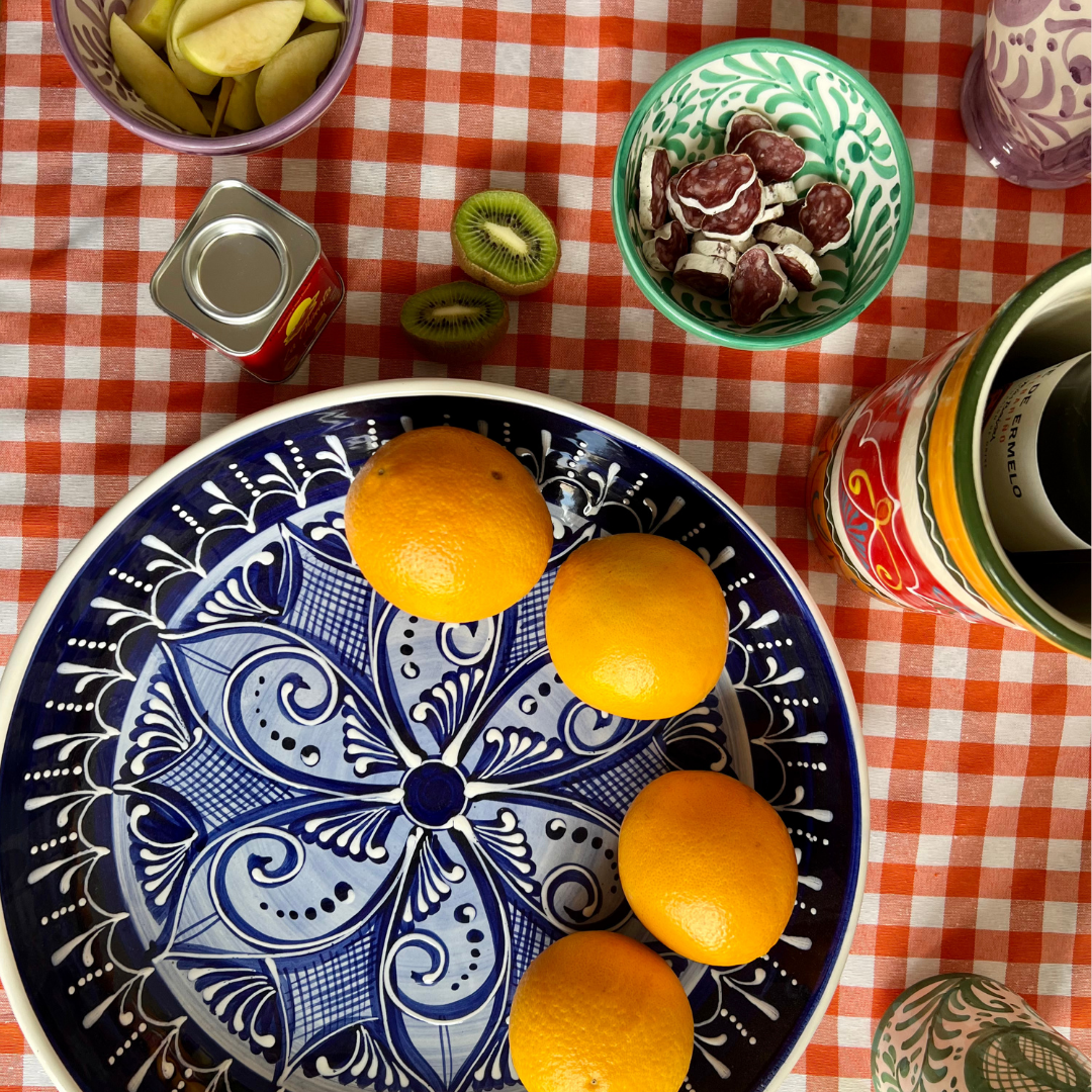 Serveerschaal - Flor Cobalto