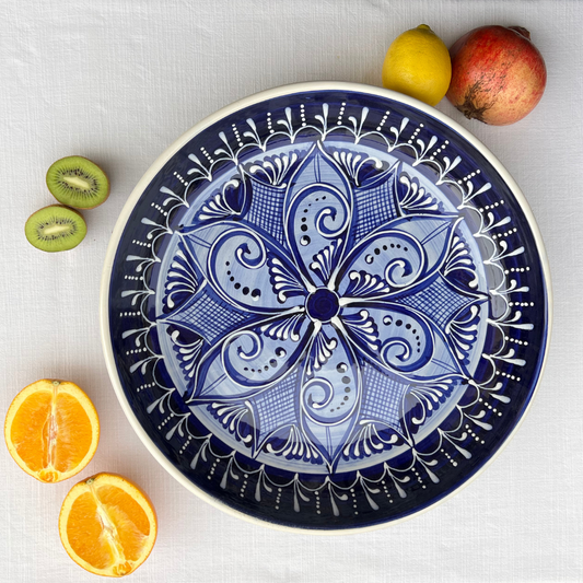 Serveerschaal - Flor Cobalto