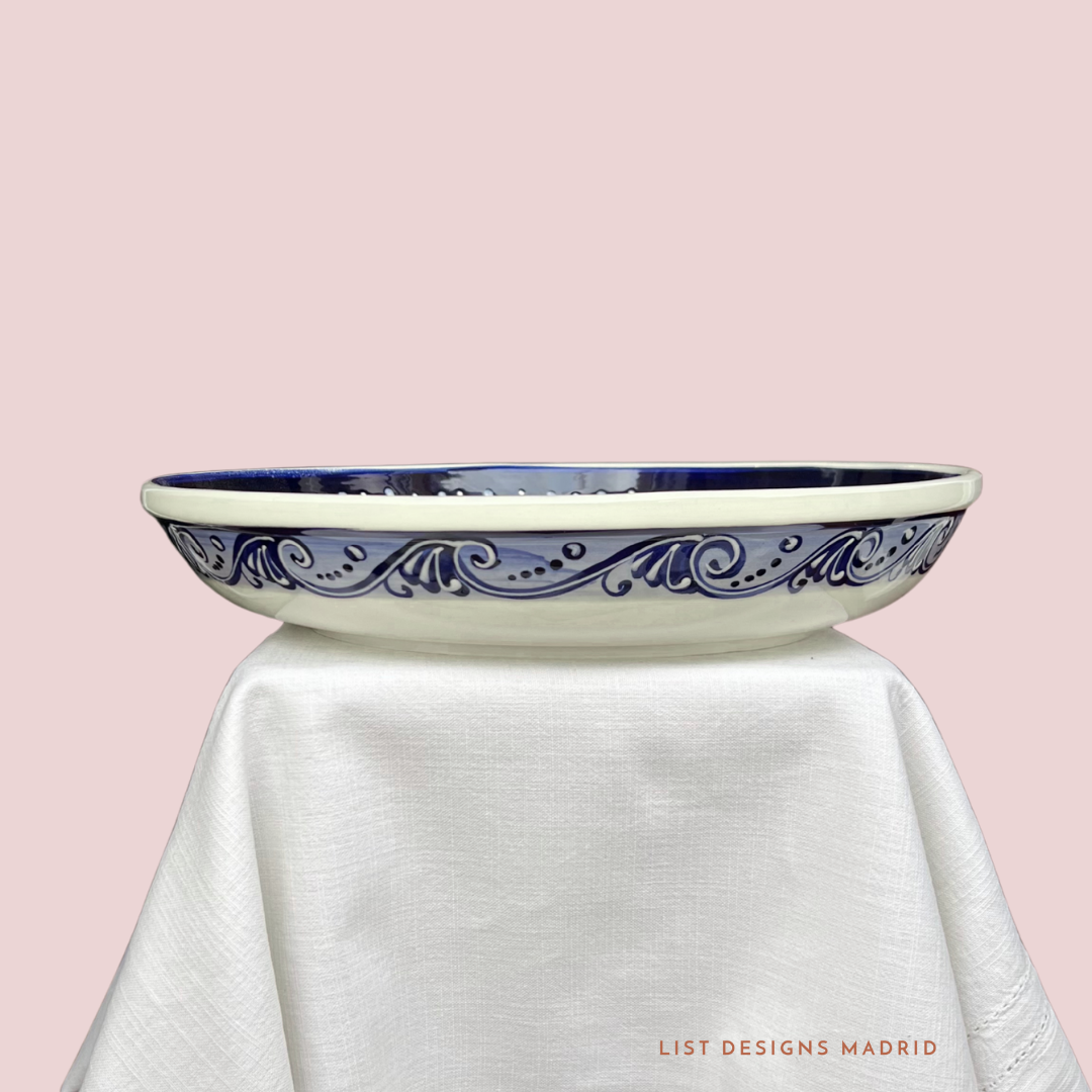 Serveerschaal - Flor Cobalto